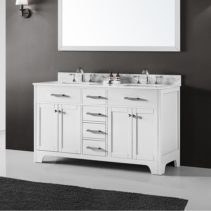 Highland Dunes Cassel 60" Double Bathroom Vanity Base Only | Wayfair